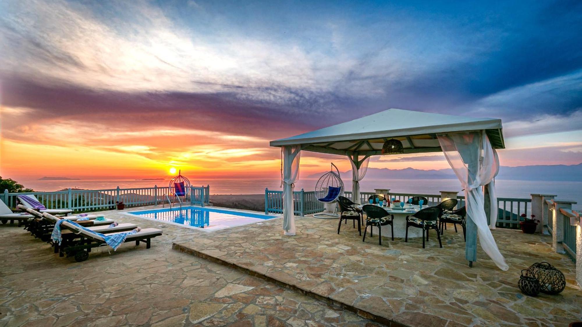 Villa Orizontas Corfu, Private Villa With Breathtaking Views Loutses Luaran gambar