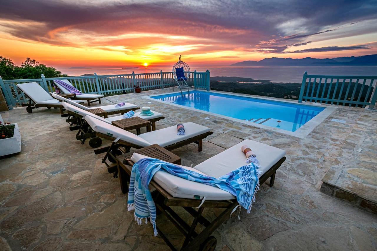 Villa Orizontas Corfu, Private Villa With Breathtaking Views Loutses Luaran gambar