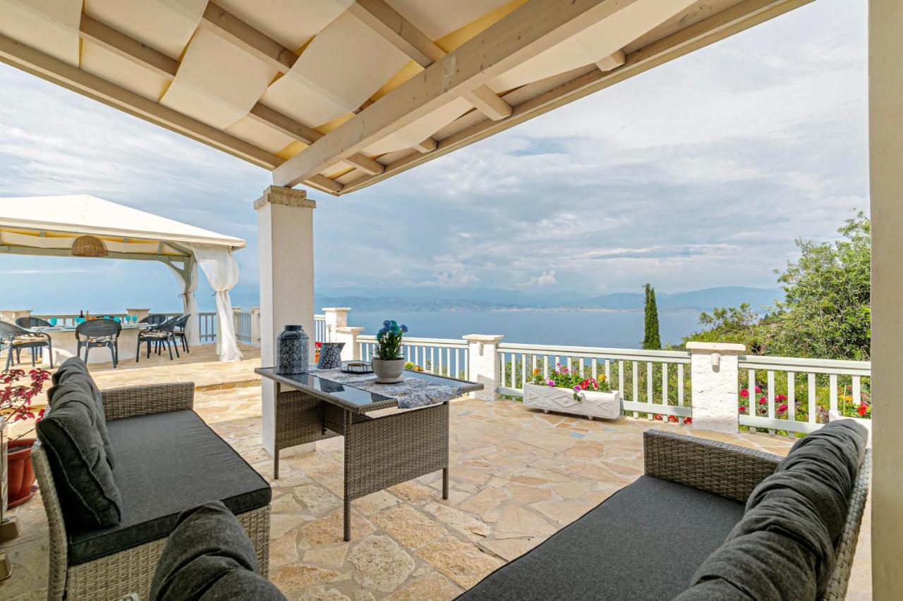 Villa Orizontas Corfu, Private Villa With Breathtaking Views Loutses Luaran gambar