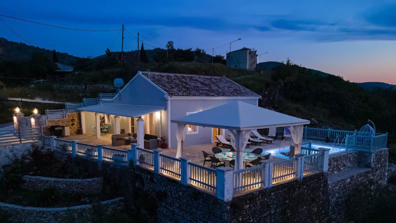 Villa Orizontas Corfu, Private Villa With Breathtaking Views Loutses Luaran gambar